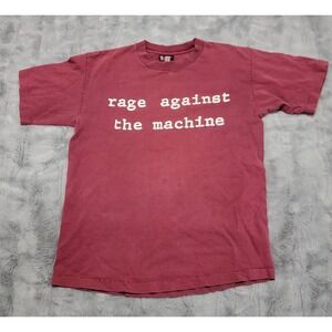 Vintage Rage Against The Machine Shirt Mens L (Fits M) Maroon Red Molotov 90s